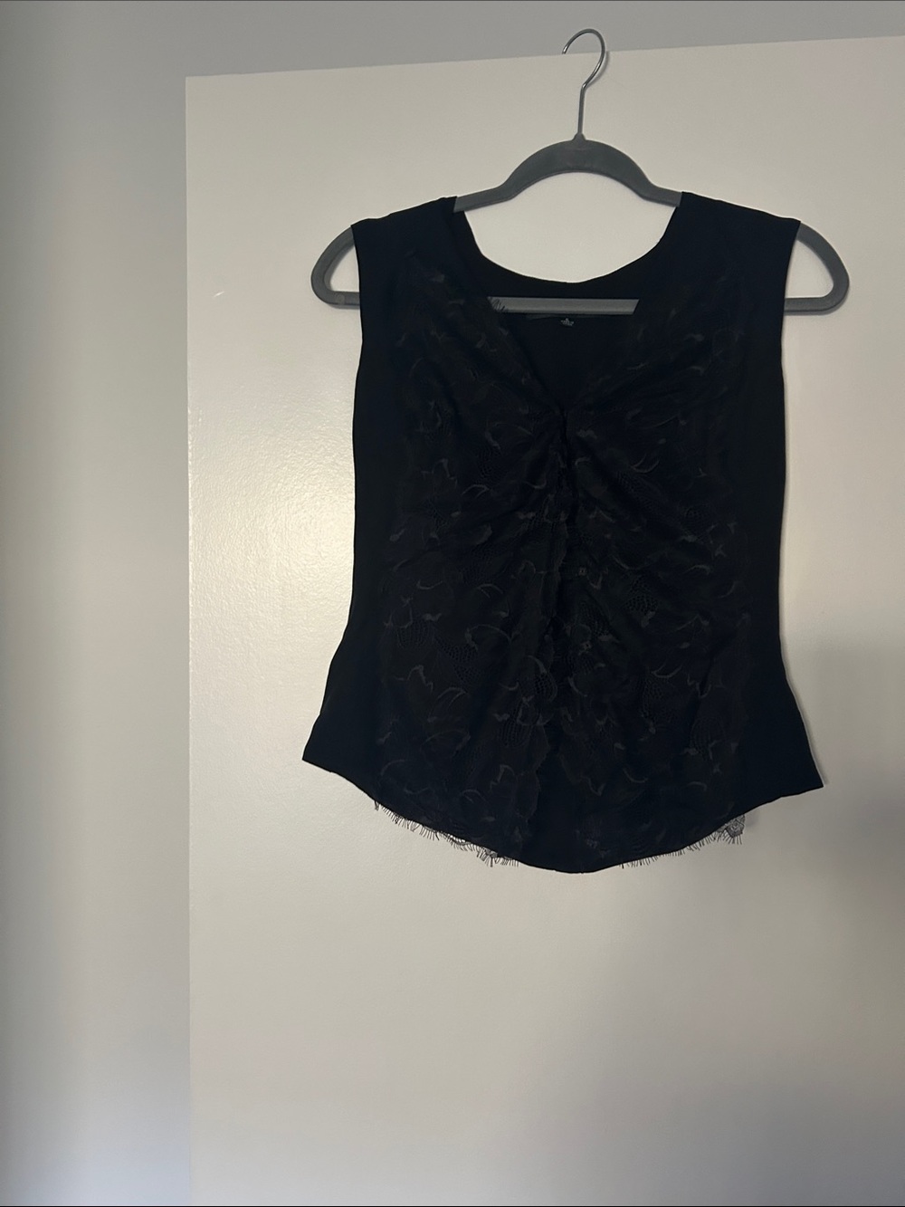 Anne Klein Black Sleeveless Twist-Front Camisole